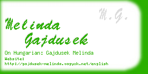 melinda gajdusek business card